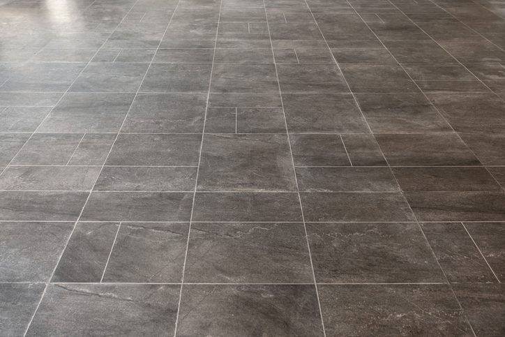 Flooring - gray marble rectangular tiles